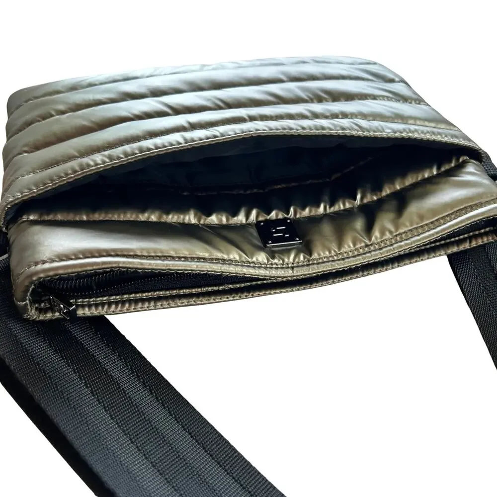 Think Royln Bum Bag 2.0 Convertible Crossbody Belt Bag Pearl Pyrite Puff Medium